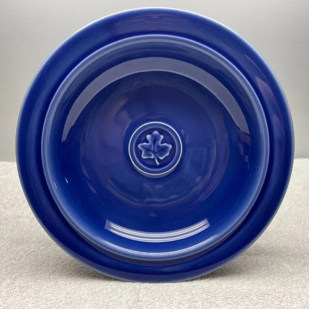 GUC S/2 Dansk Soup/Pasta Bowls, Stoneware, "Craftmark Denim", Leaf, 9 1/2" D - Picture 2 of 14